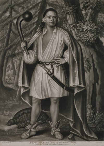 Etow Oh Koam, King of the River Nation (1710) by John Simon